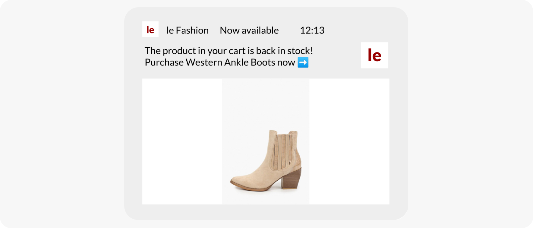 Abandoned cart automated push notification